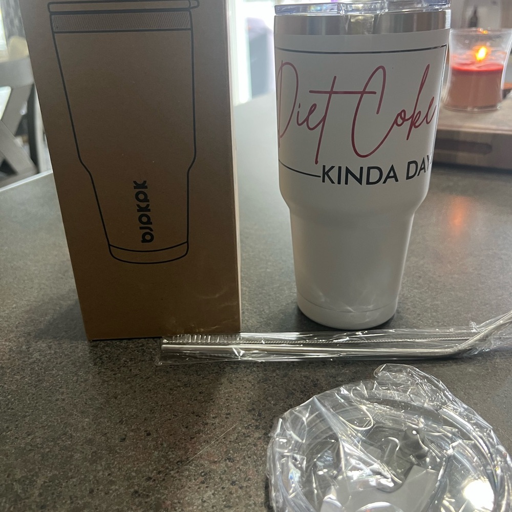 White 30oz Tumbler - Diet Coke Kinda Day